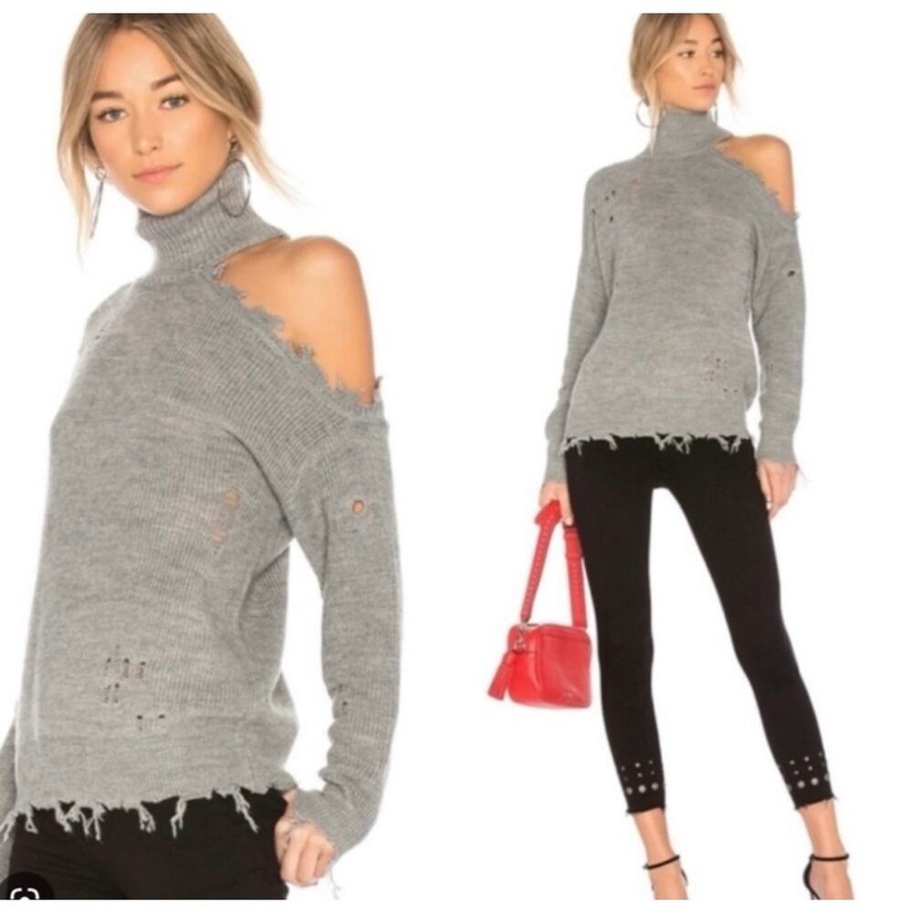 NEW NWT Lovers + Friends Arlington Sweater Grey Size XS